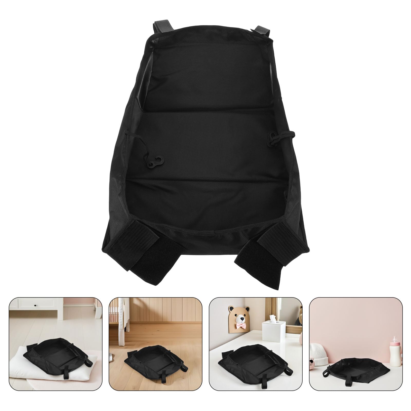Borsa Portaoggetti per Passeggino 2 Pezzi Cestino Porta Pannolini Sotto Passeggino Organizer Grande e Compatibile per Gite Borsa da Appendere