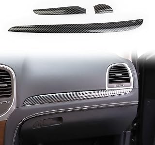 crosselec Carbon fiber control dashboard Protective Cover trims for 2015-2021 Chrysler 300