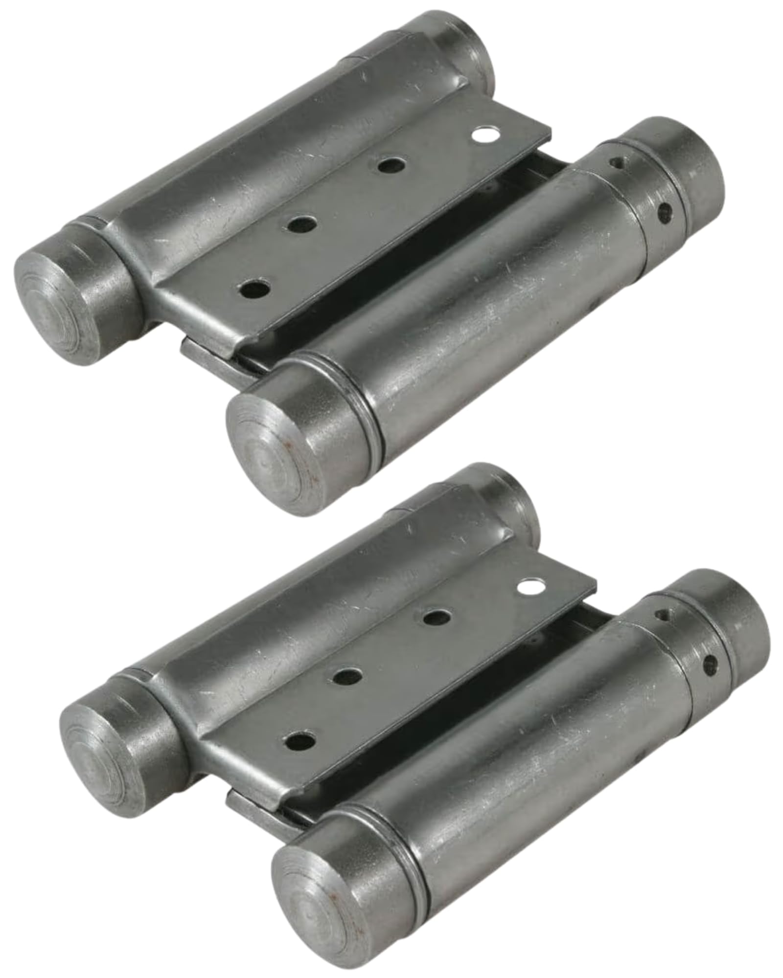 Gedotec Matte Stainless Steel Swing Door Hinge Made Of Steel Self-Closing - Swing Door Hinge 175 Mm Load Capacity 55 Kg - Swing Door Hinge Opening On Both Sides With Spring - For Wooden & Swing Doors