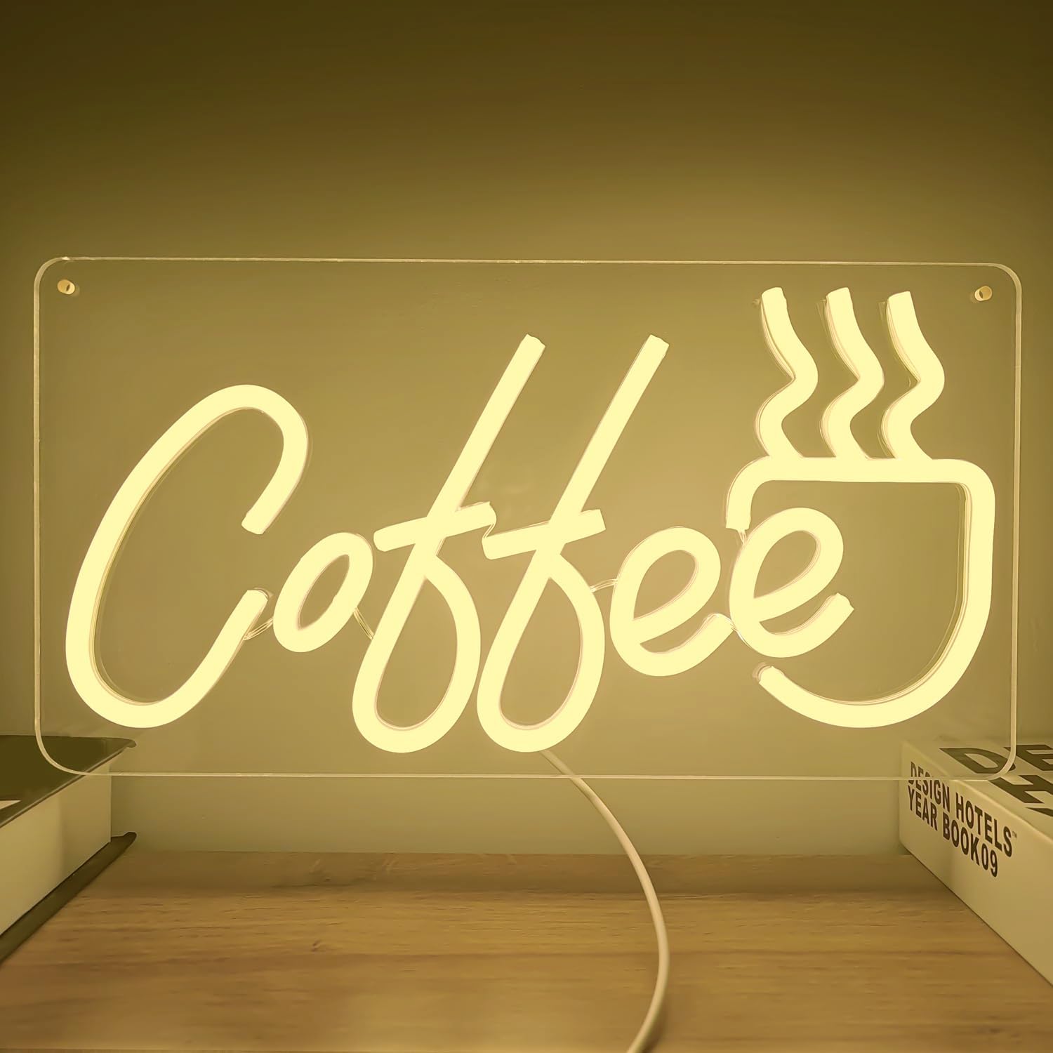 Coffee Neon Sign Coffee Led Sign Neon Coffee Sign Coffee Cup Neon Sign for Wall Decor Dimmable Light Up Sign for Coffee Shop Coffee Station Living