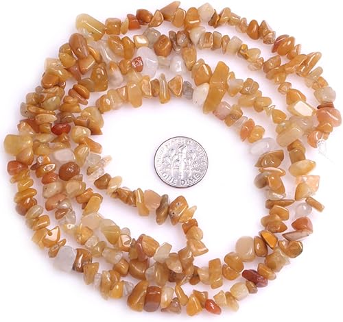 Miniatura 4 de Gemas para armar collares, de la marca Joe Foreman, de 34 pulgadas, Piedra, Jade amarillo, 7MM