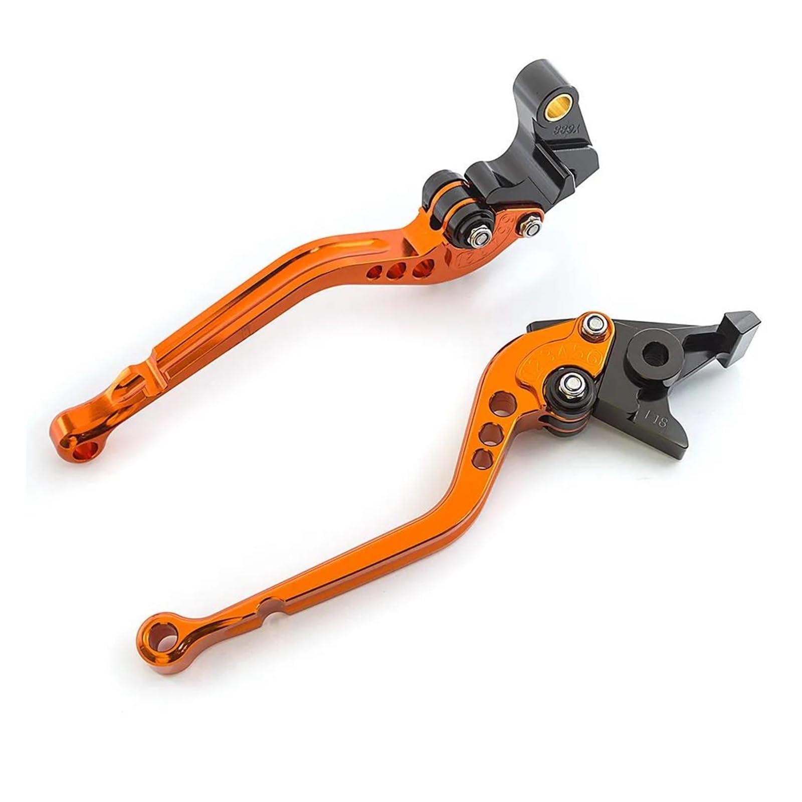 RVEVFBKBAL Motorcycle Adjustable Brake Clutch Lever for ZX10R ZX 10R 2006-2015 2007-2012 Z1000 Z1000SX Z750R ZX6R 636(177mm Orange)