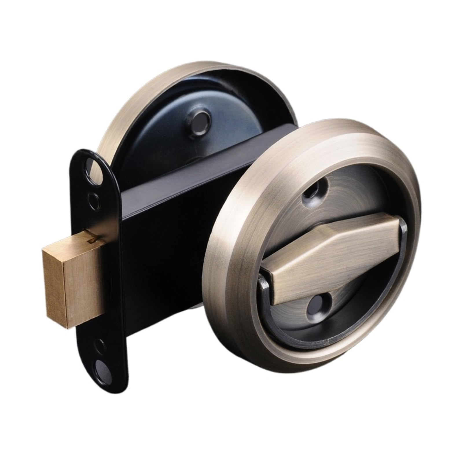 YXINAER Round Recessed Door Lock Recessed Invisible Hidden Door Locks