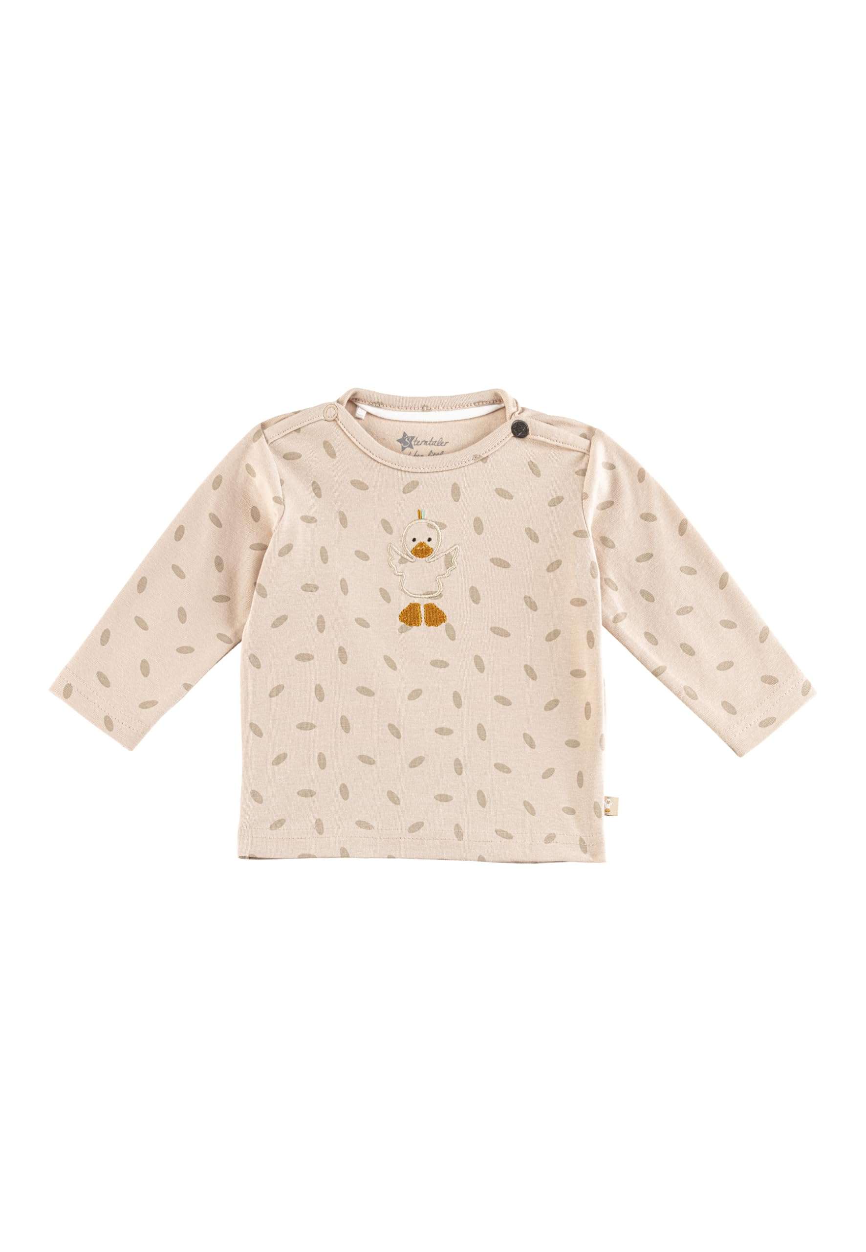 Sterntaler Langarmshirt Edda - Baby Shirt aus Baumwolljersey mit Allover Print - Unisex Longsleeve mit Ente Edda Stickerei - Baby und Kinder Bekleidung ab Geburt
