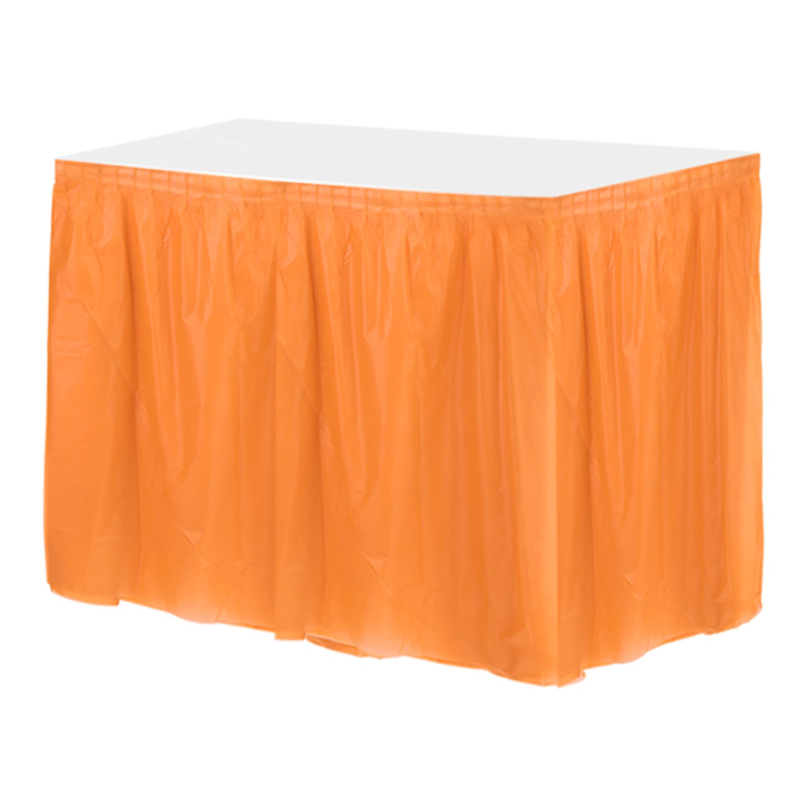 thumbnail image 2 of Meccanixity Plastic Table Skirt - 29"x14ft Disposable Party Decor (Light Blue) 2 of 14