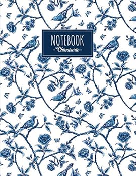 Notebook Chinoiserie: Asian style (Composition book,diary,journal) 110 blank lined pages (8.5x11)
