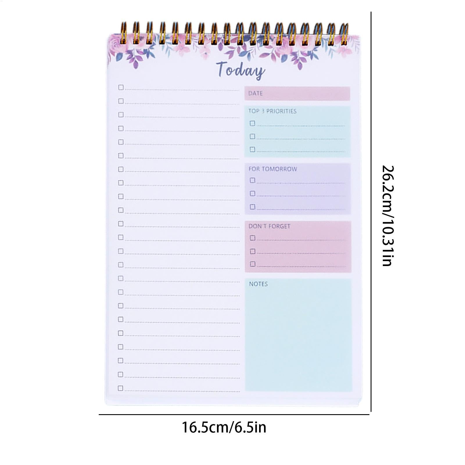 Pad, 52 Sheet Task Planner, Portable Checklist Notebook, Daily List Organizer, Memo Writing Pad, Sturdy Notebook, Weekly Task Planner, School to Do Planner, Compact Task Notebook