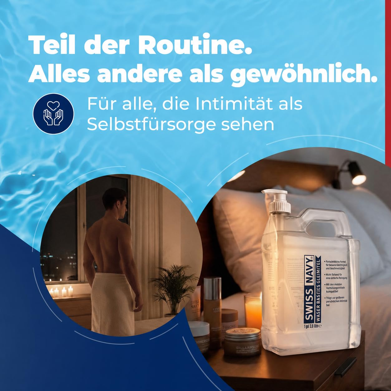 SWISS NAVY Premium-Sex-Gleitmittel auf Wasserbasis, 1 Gallone, MD Science Lab