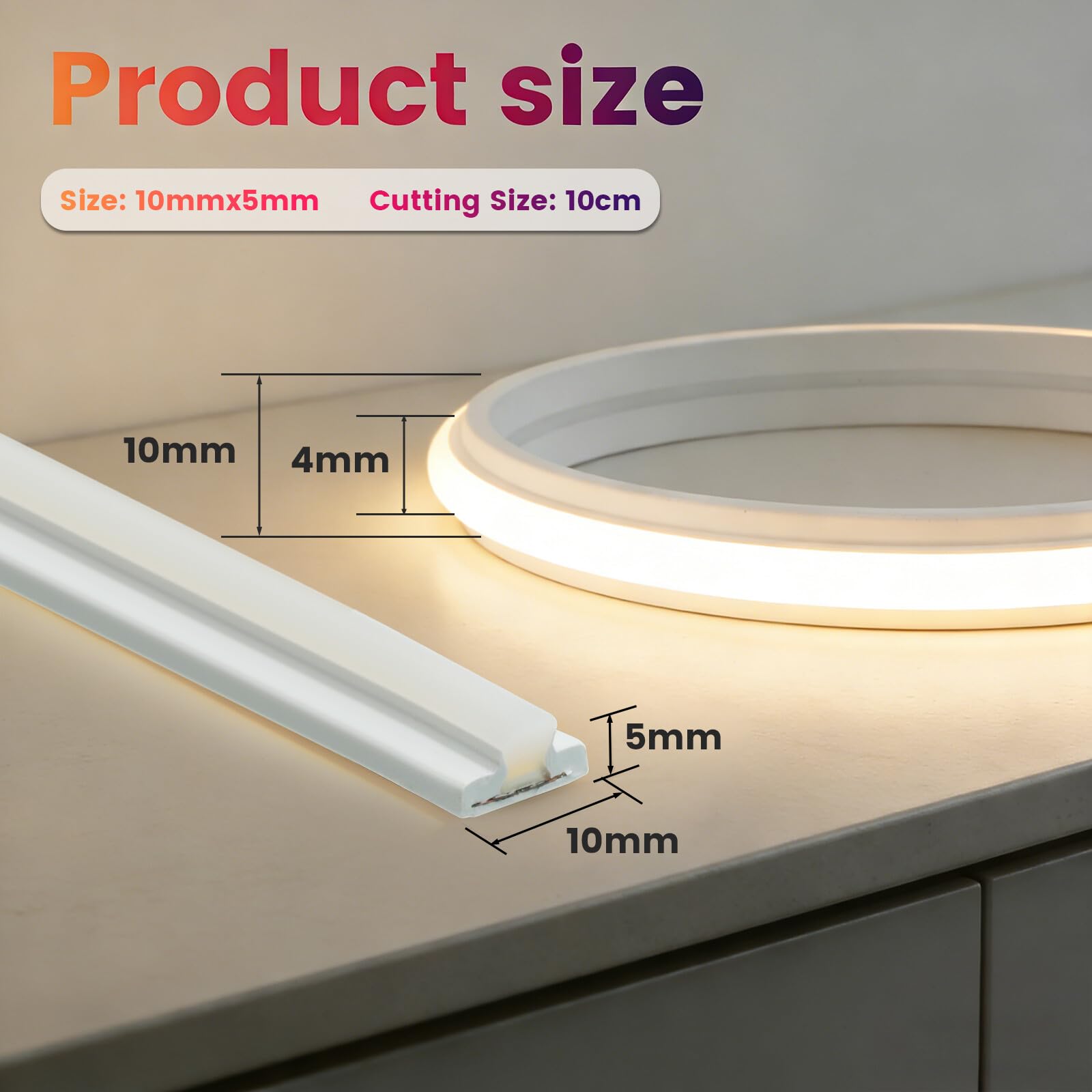 230V COB Neon LED Streifen, Dimmbar 240LEDs/m Superhell Hohe Dichte IP65 Wasserdicht Diffusion Flex COB LED Leiste Lichtband Strip für DIY Innen-und Außenbeleuchtung Projekte (Naturweiß, 23M)