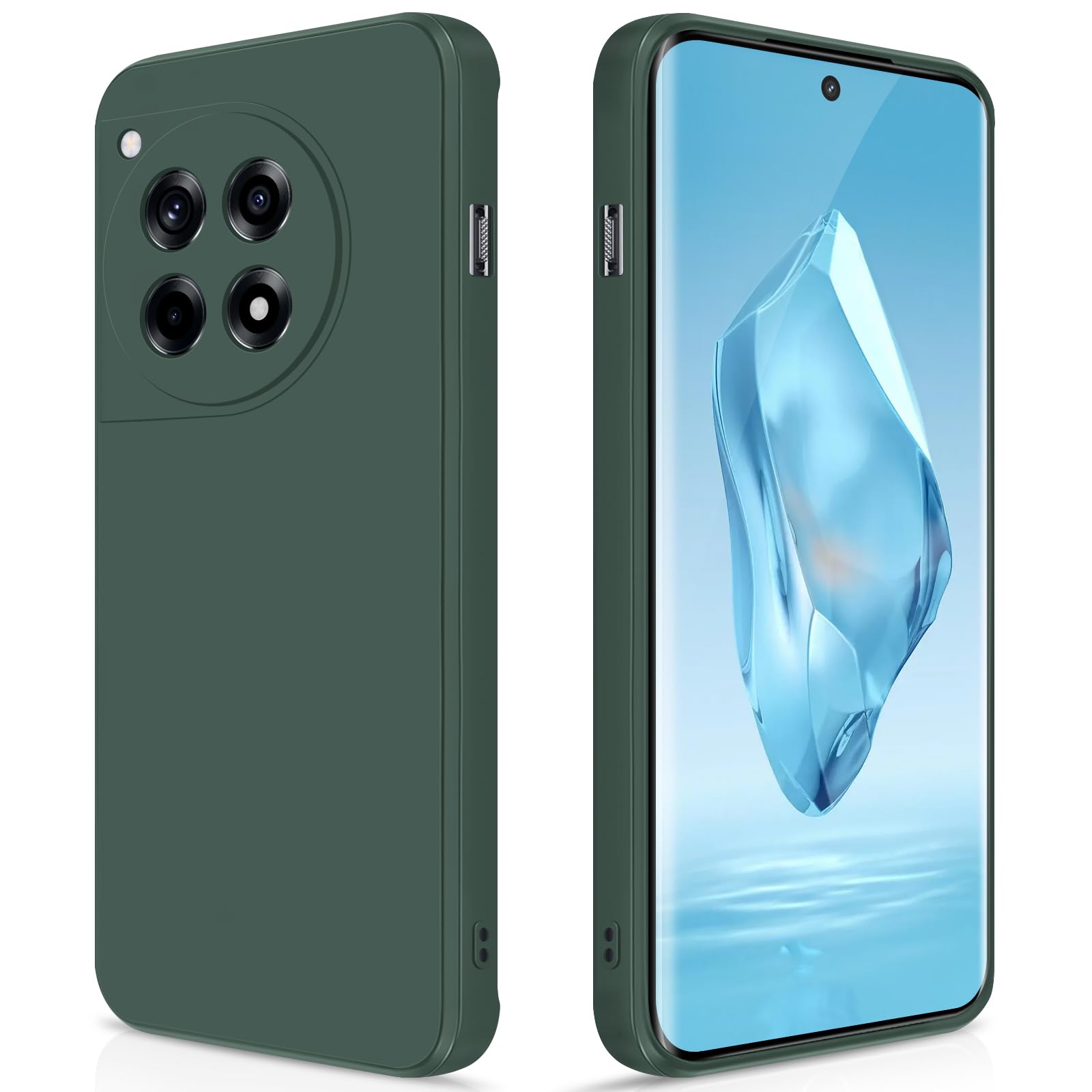 GiiYoon Case Compatible with Oneplus 12R, Silky-Soft Touch Full-Body Protective Phone Silicone Case