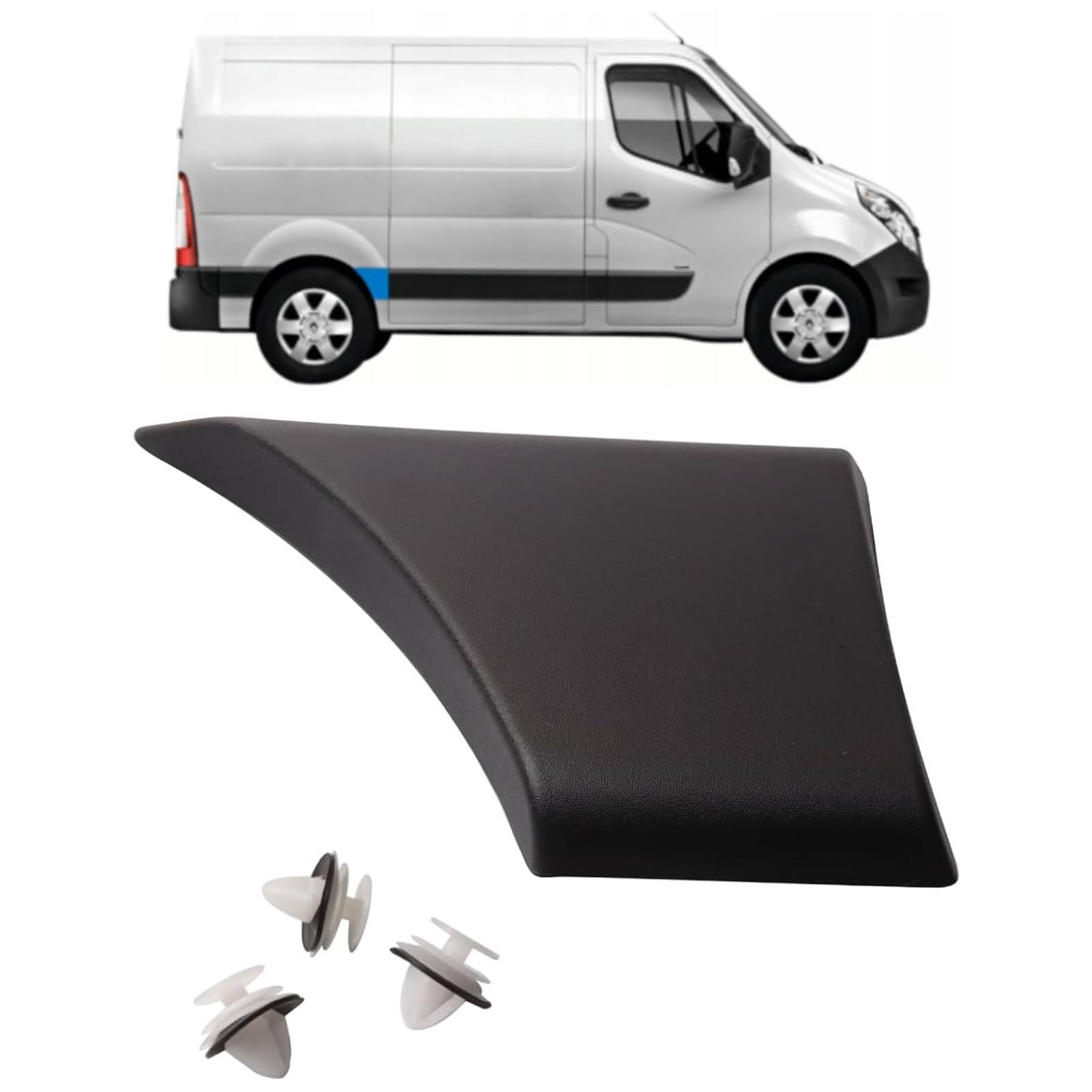 Twowinds - Modanatura Laterale Carrozzeria 768F30004R Compatibile con Nissan NV400, Renault Master 3, Opel Movano 3 (2010-) - Passaruota Posteriore Destro (Lato Passeggero) - Pannello Protezione