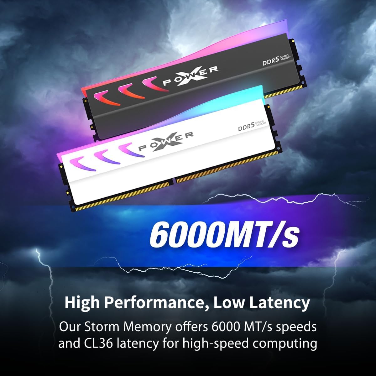 Silicon Power DDR5 64GB (2x32GB) Storm RGB 6000MT/s (PC5-48000