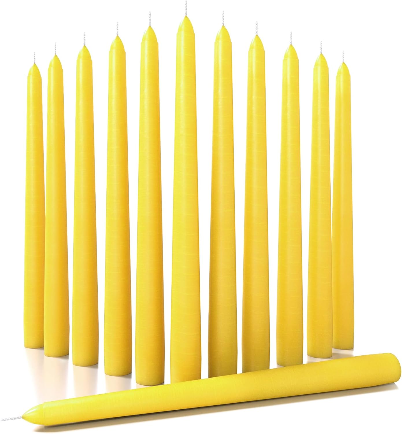 CANDWAX 10 inch Taper Candles Set of 12 Dripless Tapered Candles and Unscented
