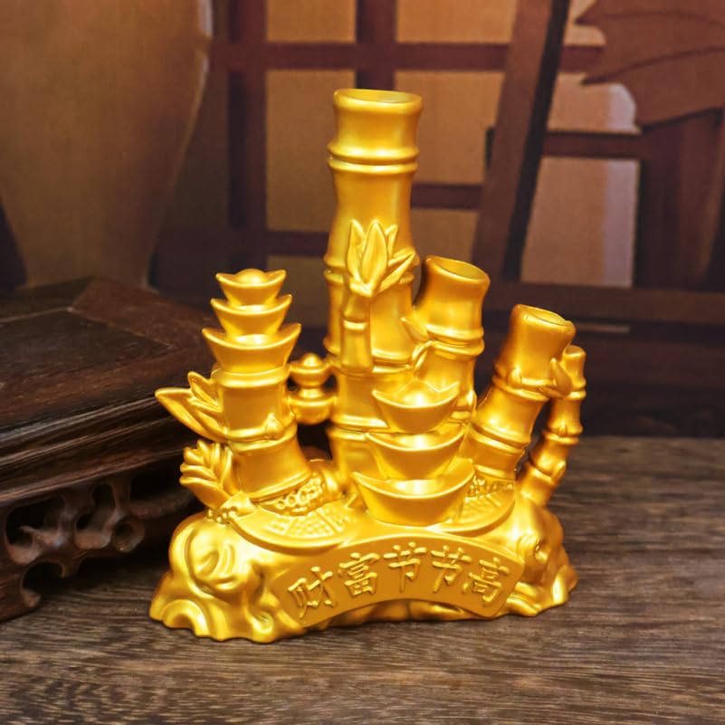 Estatua decorativa de zinc con diseño bambú miniatura 3