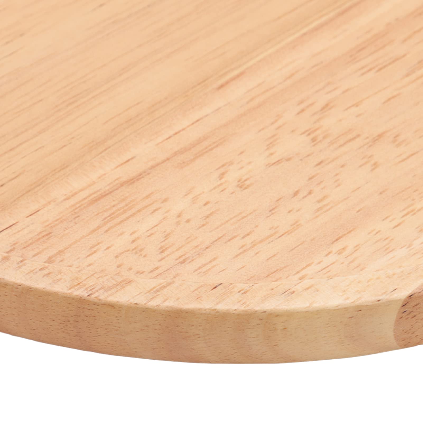 Stabiles rundes Pizzablech und Schneidebrett aus Gummiholz mit ergonomischem Griff – ideal zum Backen, Servieren von Pizza, Obst, Sushi und Desserts – langlebiges Küchenzubehör