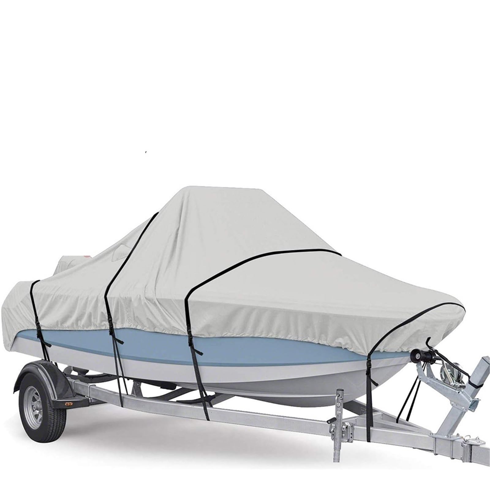 Telo Copribarca Telo copribarca, protezione esterna impermeabile, resistente, argento riflettente, adatto for barche a V, a tre scafi e da pesca per protezione(11 to 13FT)