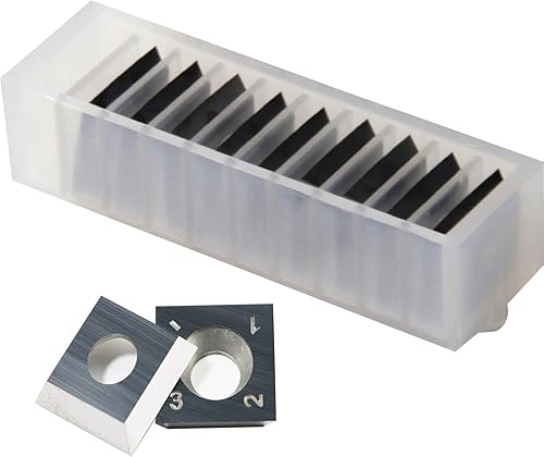 Cortador de carburo de 30 grados para torneado de madera, 0.591 in x 0.591 in x 0.098 in, para torneado de madera, cabezales de corte helicoidales
