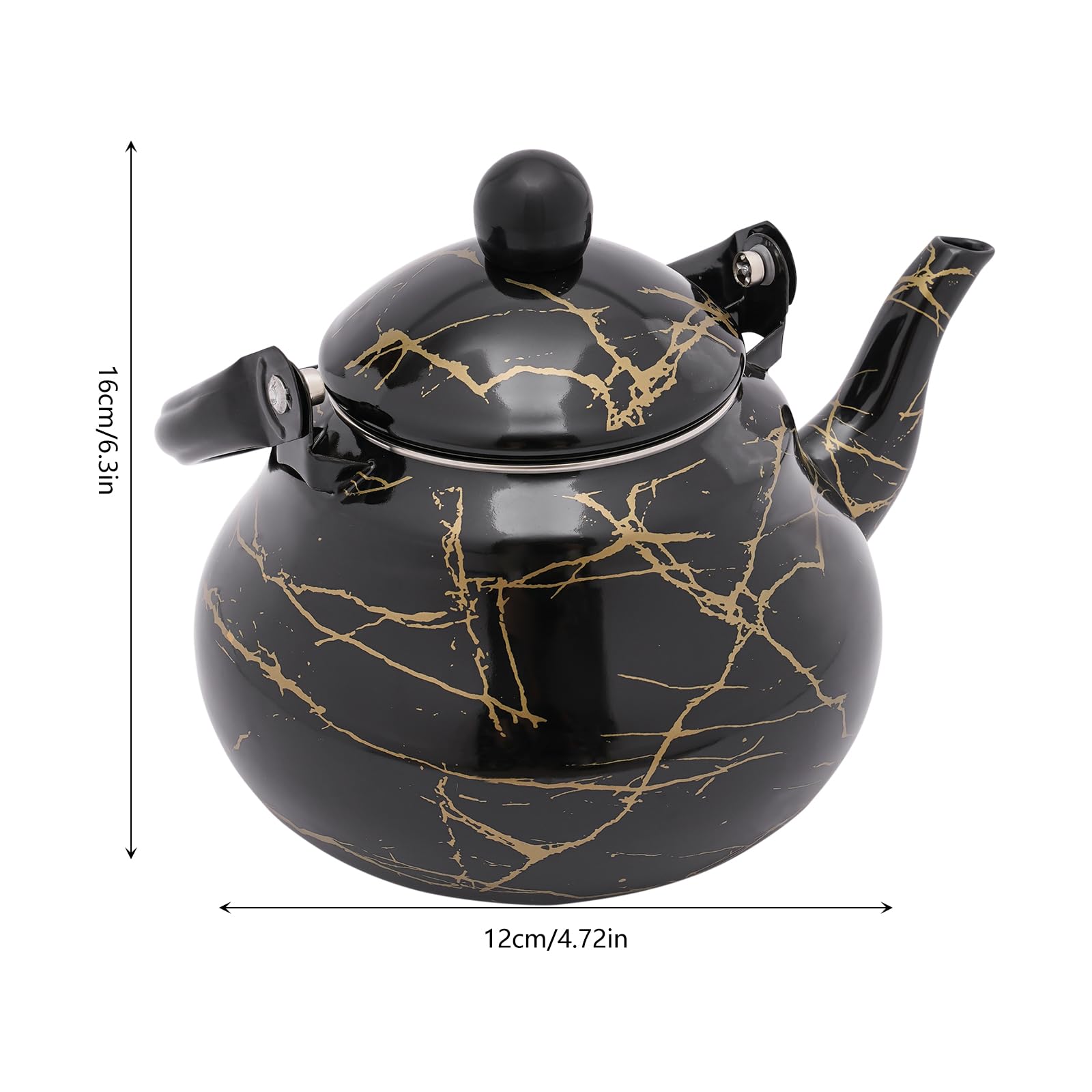 Bollitore Smaltato Retr&ograve; 2500 Ml - Teiera Floreale Per Gas E Induzione