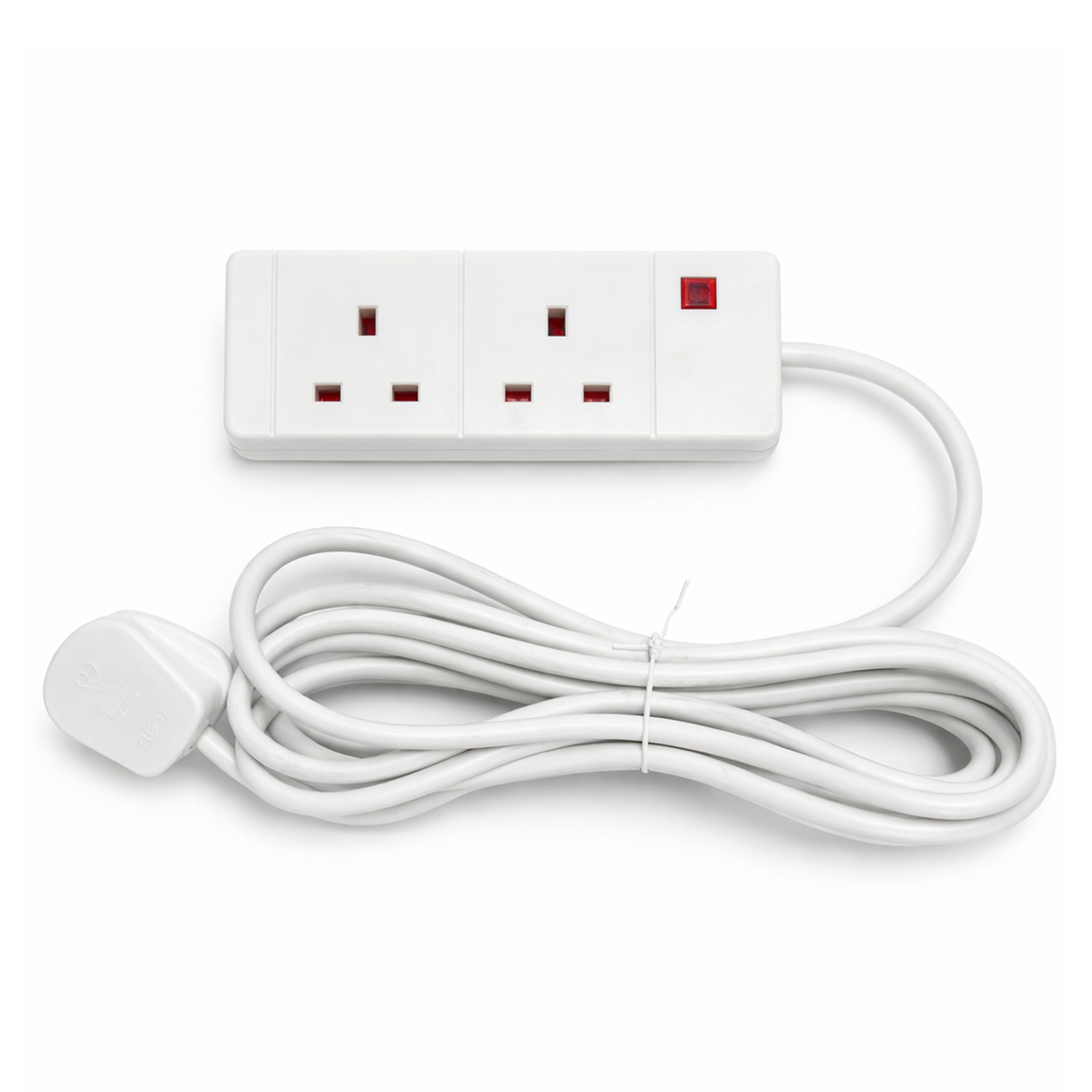 Status S2w6ms8 2-Way Extension Socket With Neon Indicator
