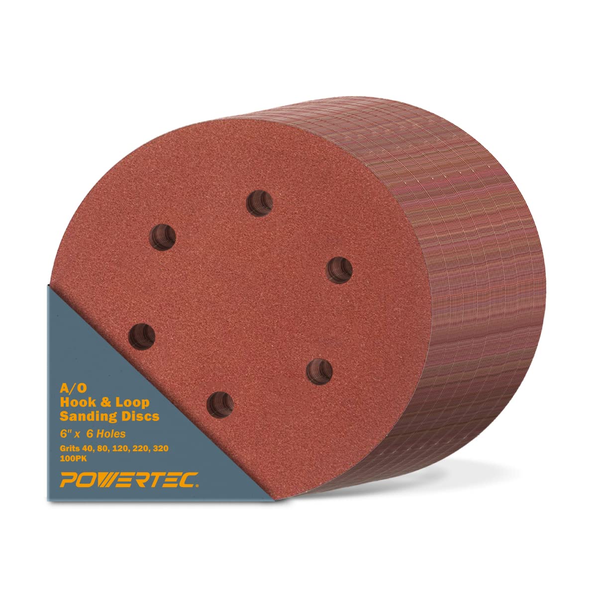 POWERTEC Sanding Discs - 50 Pack, 6 Inch -11
