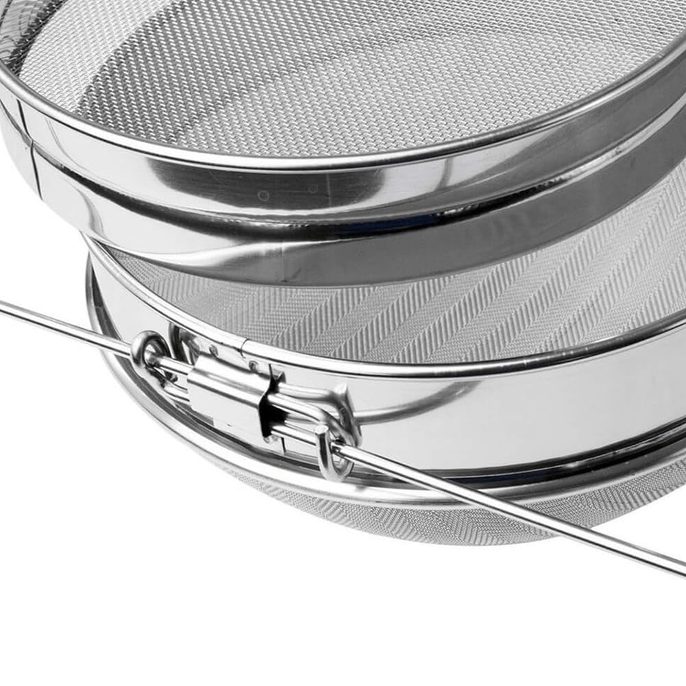 Passoire à miel en acier inoxydable - Double tamis - Équipement d'extraction de miel pour seau de 5 gallons