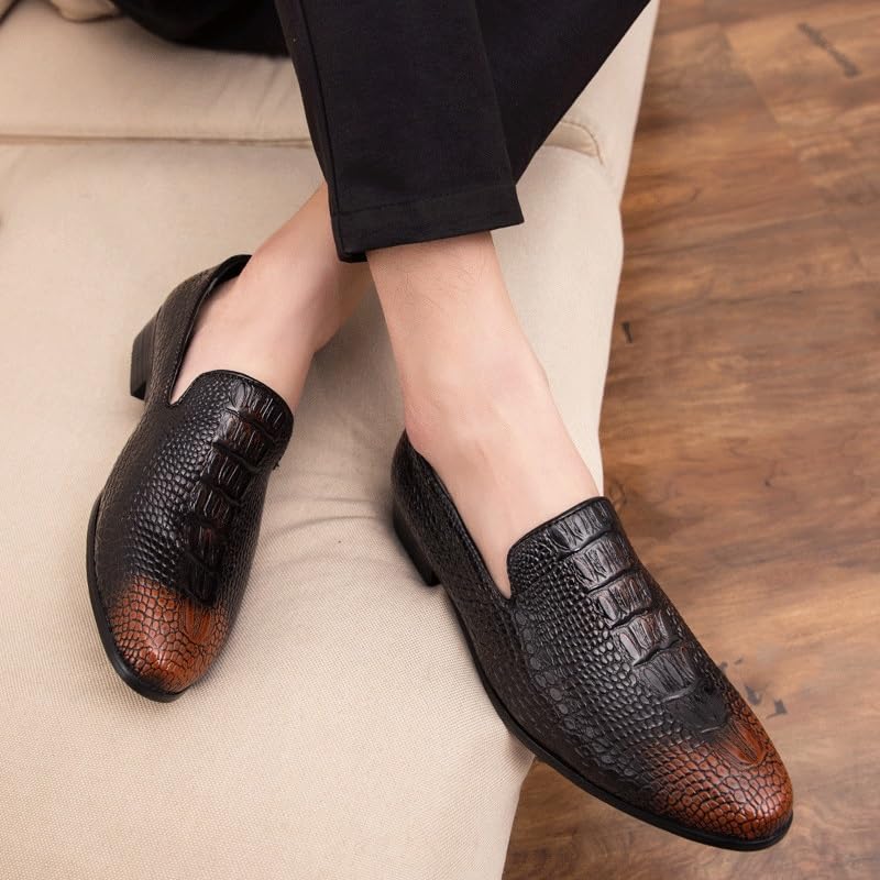 Men's Height Increasing Dress Oxford Formal Shoes Wedding Non Shoe Genuine Leather Slip On Working Round Toe2