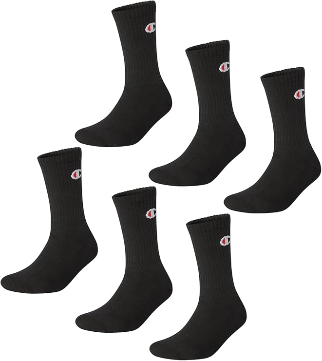 Champion Socks Basics 6pk Crew Socks Calcetines Unisex adulto (Pack de 6) en oferta en Amazon