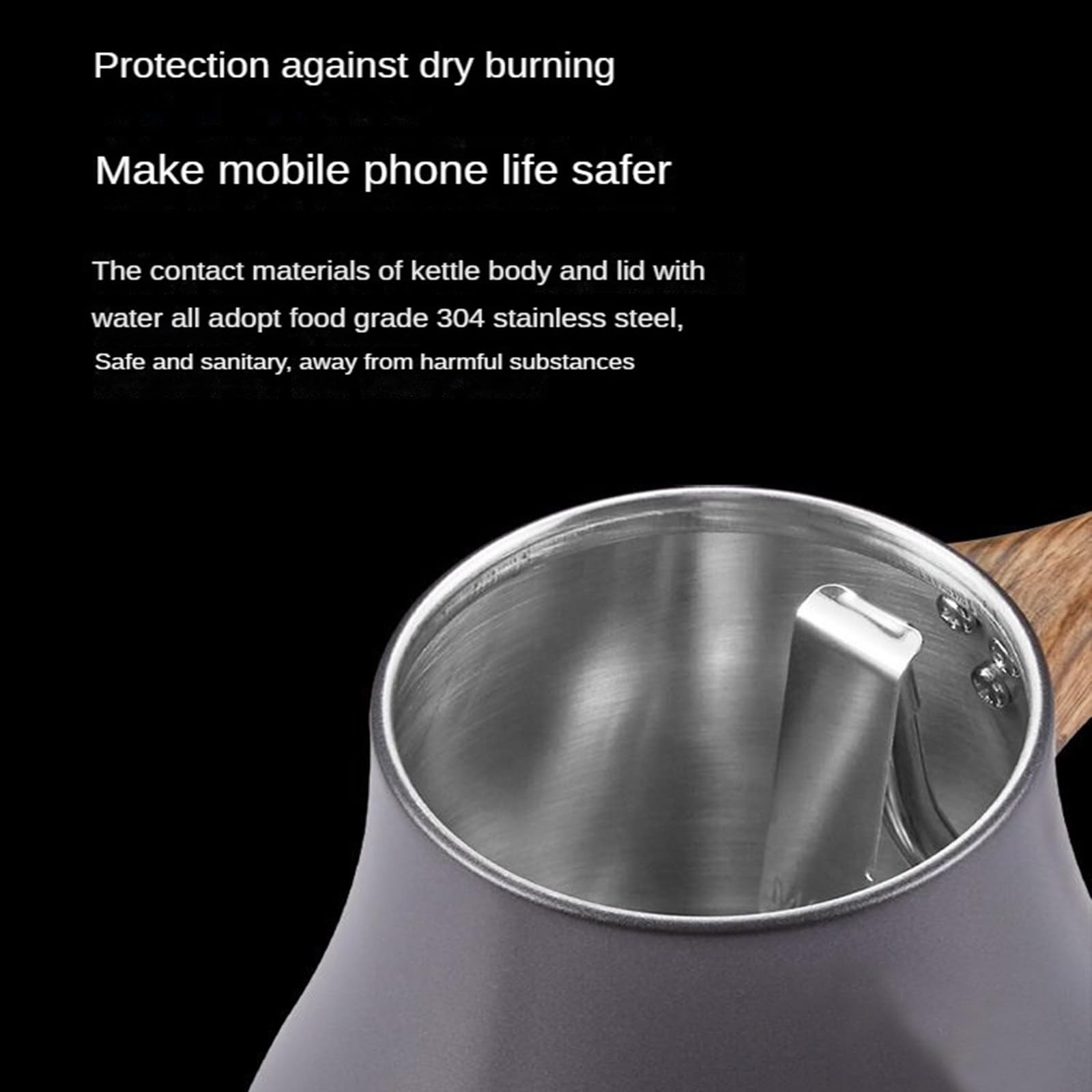 Bollitore Elettrico a Becco Lungo, bollitore Elettrico per Il tè, bollitore con Display della Temperatura, caffettiera Fatta a Mano