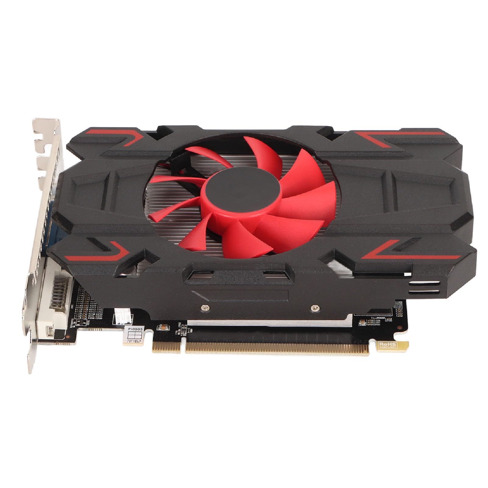 Karta Graficzna HD7670 4 GB DDR5 z Wentylatorem Chłodzącym, Interfejs Multimedialny HD 2560 X 1600, DVI VGA, łatwa Instalacja do Gier, Filmów i Wideo (HD7670 4GB DDR5)