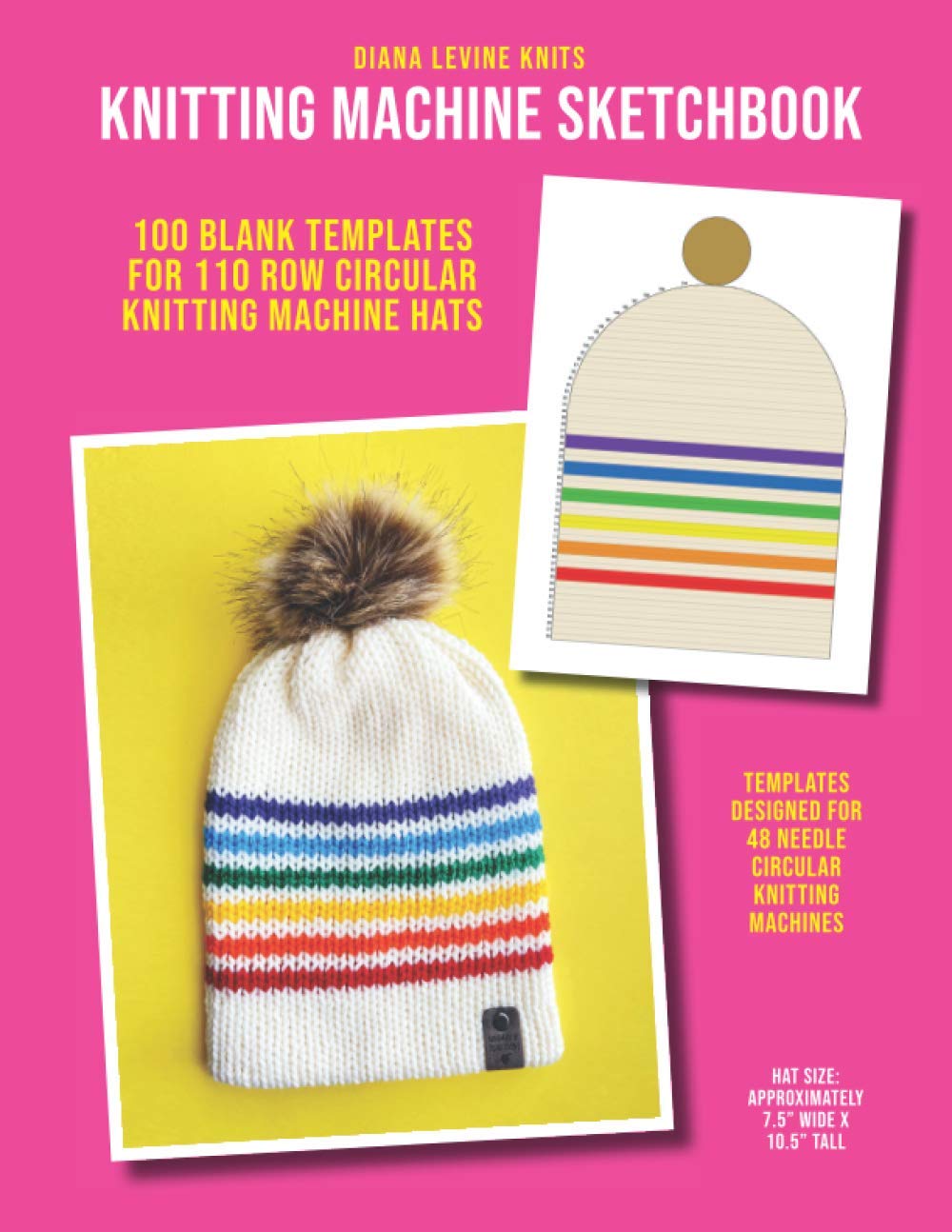 Buy Knitting Machine Sketchbook (110 ROWS, 48 NEEDLES) 100 Blank