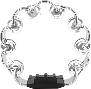 8 Inch Double Row Tambourine Round Musical Tambourine Metal Bells Hand Held Percussion Drum With Ergonomic Handle Grip Double Row Tambourines For Adults Kids