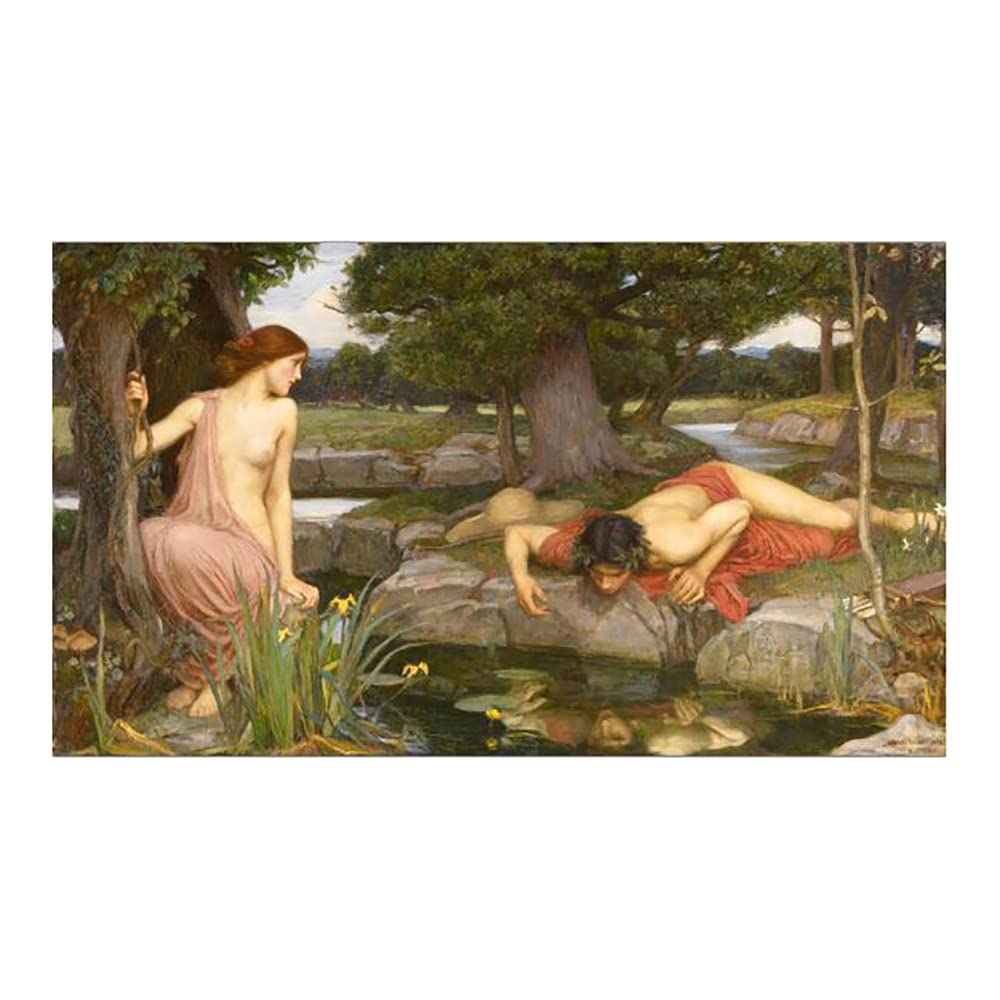 Toile Écho et Narcisse de Waterhouse - Impression d'art murale premium