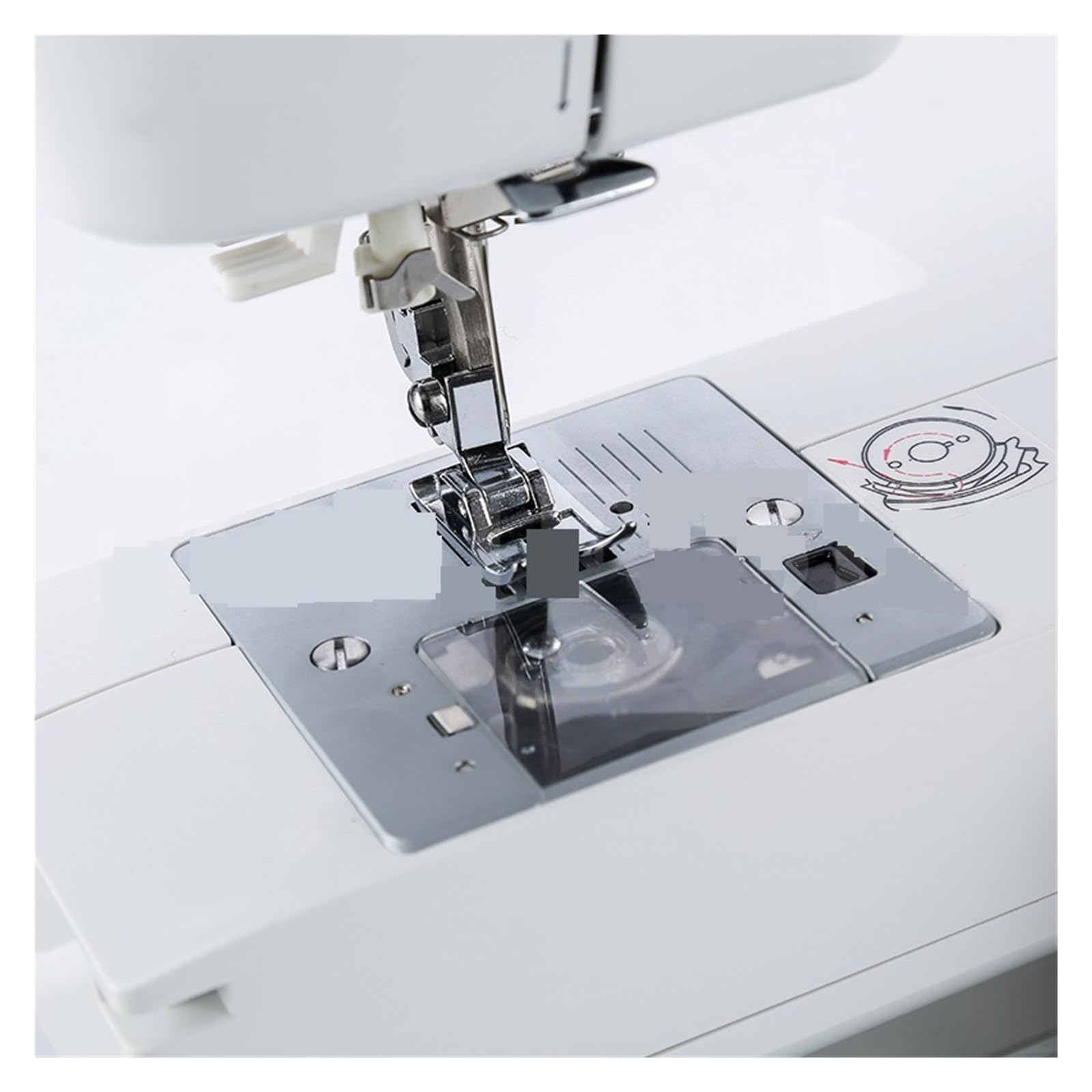 Máquina de Coser eléctrica Multifuncional de Escritorio doméstica HZL353 con overlock, Potente, silenciosa y Estable.
