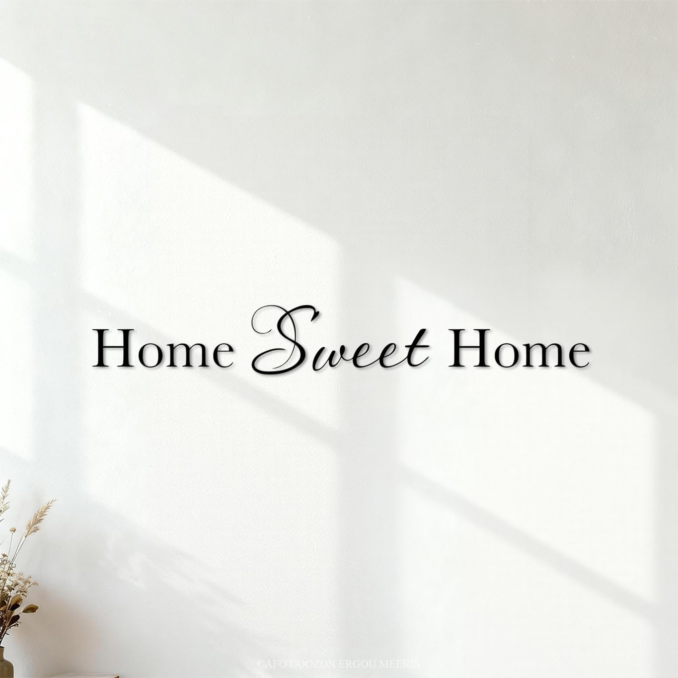 Fine Carving Stickers Home Sweet Quotes 18x129.5cm Waterproof Black