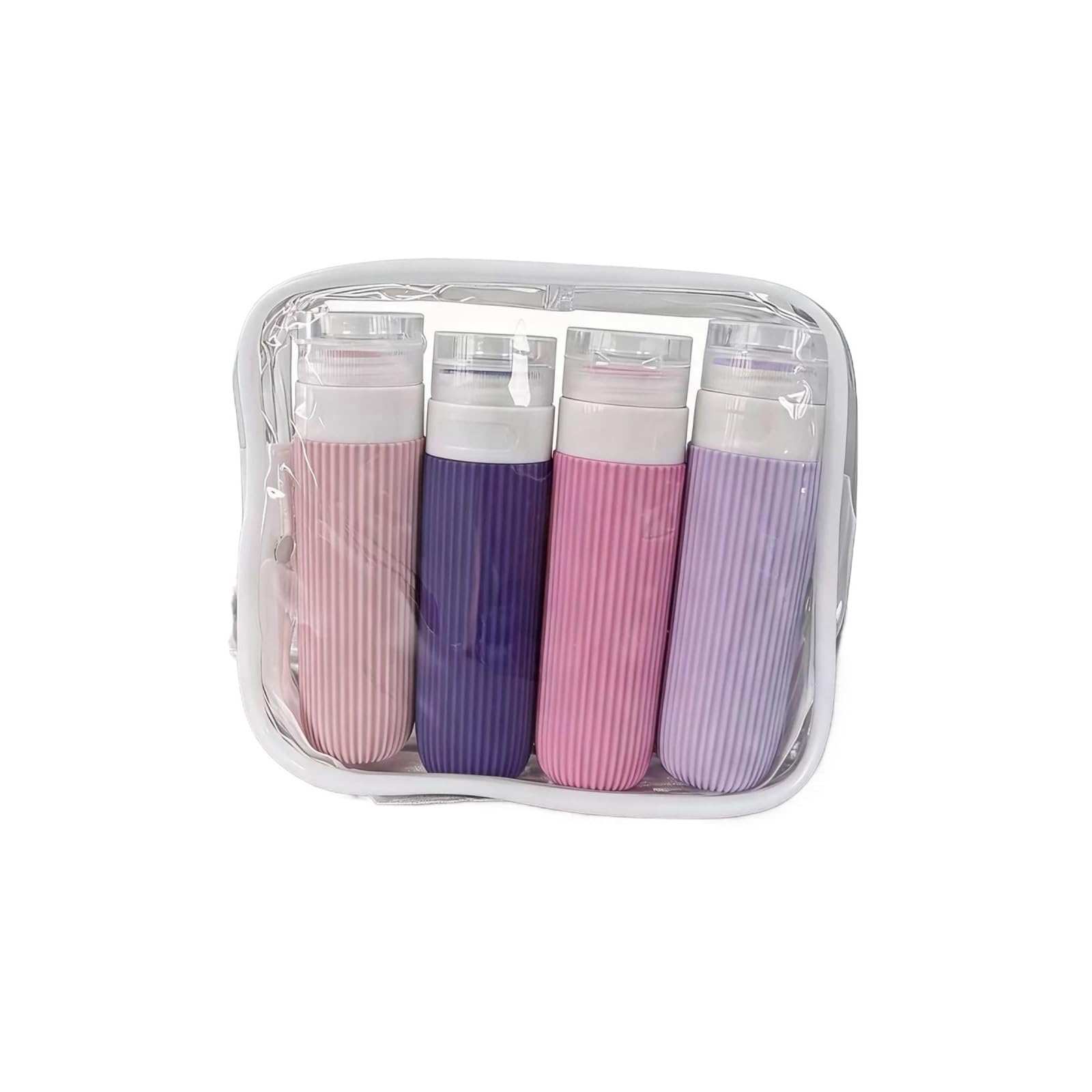 SKPVPOKOYL Silicone Storage Bottle Travel Set Shampoo Cosmetic Lotion Dispenser(Pink90ml)