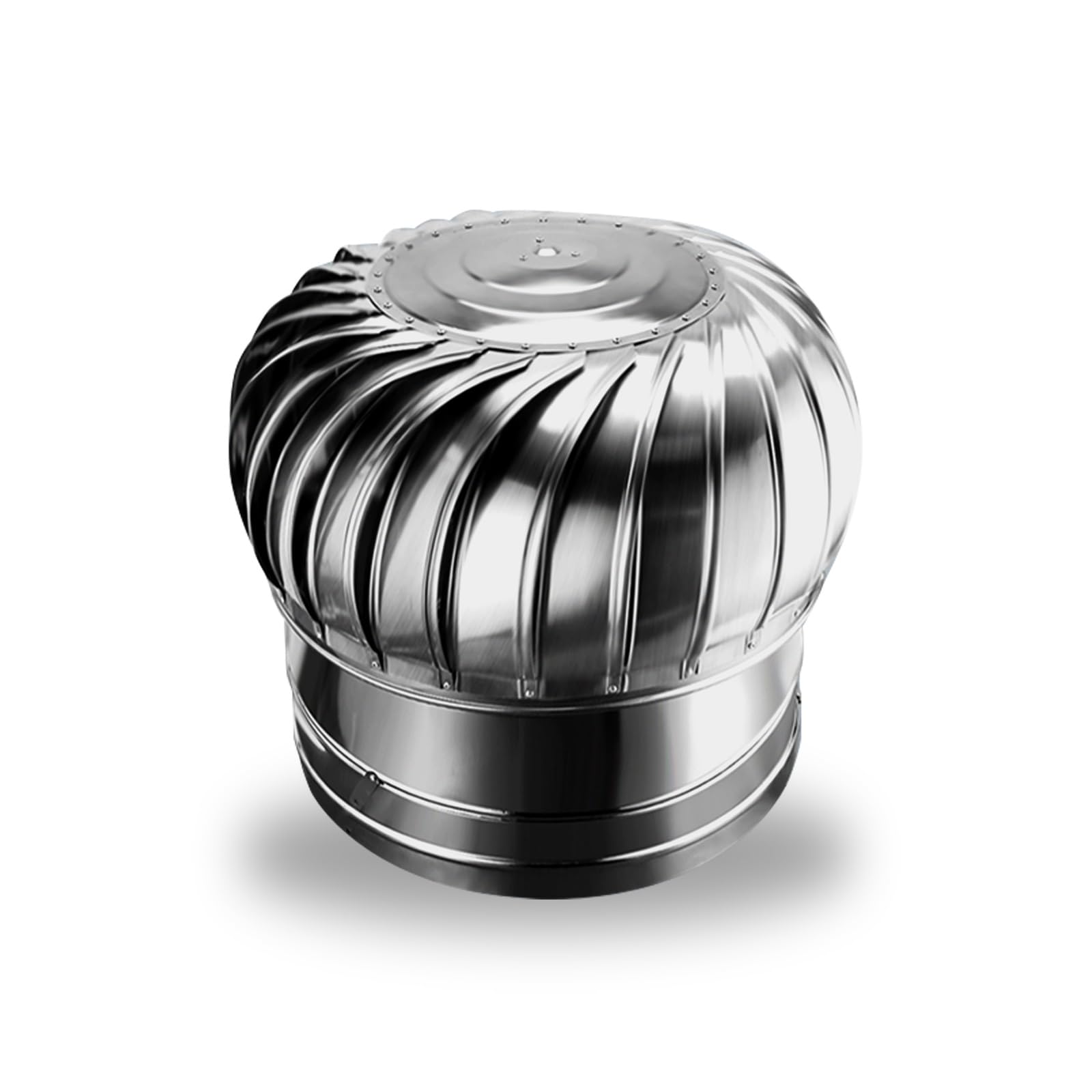 EBZFASO Galvanized Steel Roof Vent Cowl, Rotating Chimney Cowl Stainless Steel Spinner Roof(500mm/19.7in)