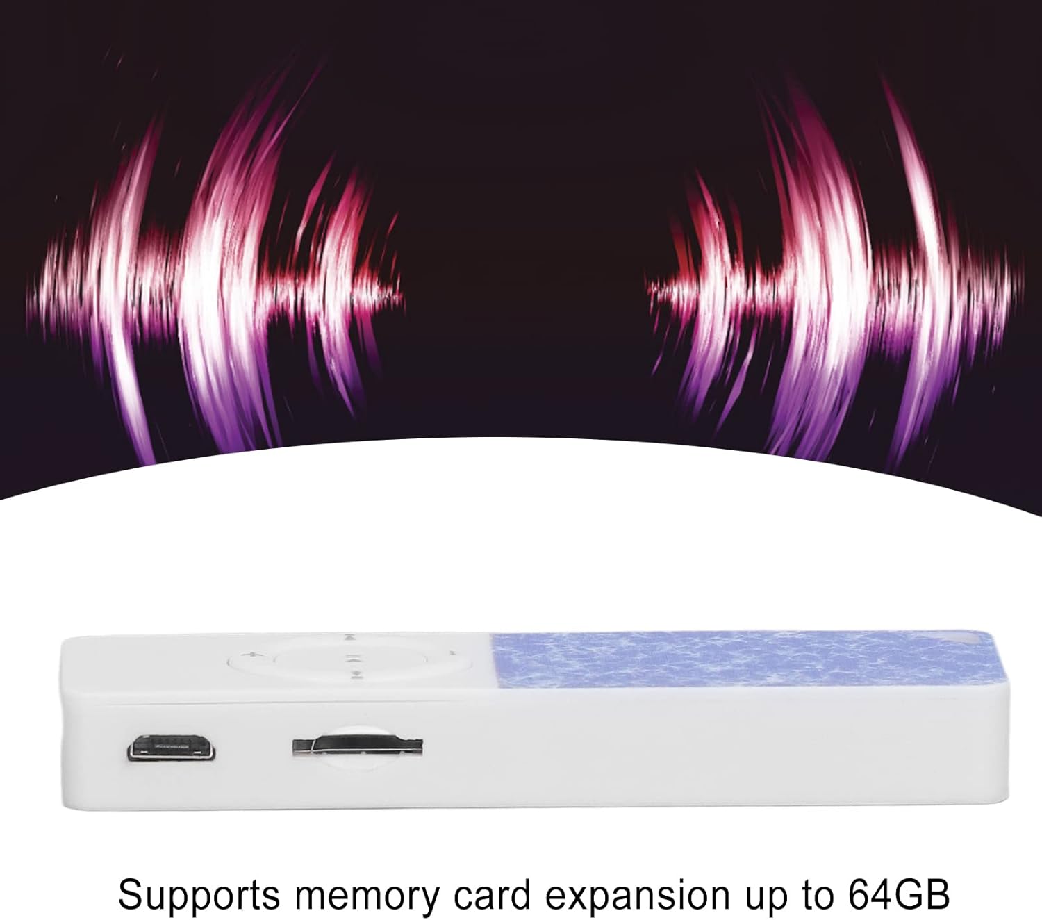 Mp3 Player, Slim Classic Multifunction MP3 Music Player, 180mAh Noise Reduction Portable HiFi MP3 Player, Up to 64GB (Blue) - Image 5