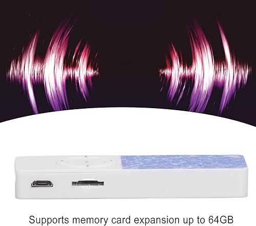 Miniatura 4 de PUSOKEI Mini reproductor MP3 delgado para niños, reproductor de alta fidelidad sin pérdidas, tarjeta de expansión de 64 GB reproductor MP3 para