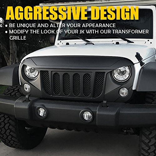 image for Xprite Front Matte Black Transformer Grille Grid Grill W/Mesh For 2007