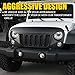 Xprite Front Matte Black Transformer Grille Grid Grill W/Mesh Compatible with 2007-2018 Jeep Wrangler Rubicon Sahara Sport JK