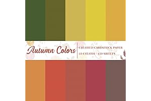 Whaline 8.5 x 11 Inch Fall Colored Paper