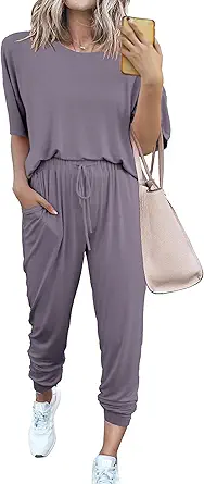 PRETTYGARDEN Women's Two Piece Sets 2025 Summer Spring Jogger Pants Travel Vacation Lounge Outfits Airplane Matching Clothes