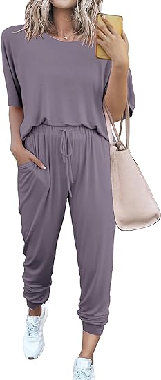 PRETTYGARDEN Women's Two Piece Sets 2025 Summer Spring Jogger Pants Travel Vacation Lounge Outfits Airplane Matching Clothes