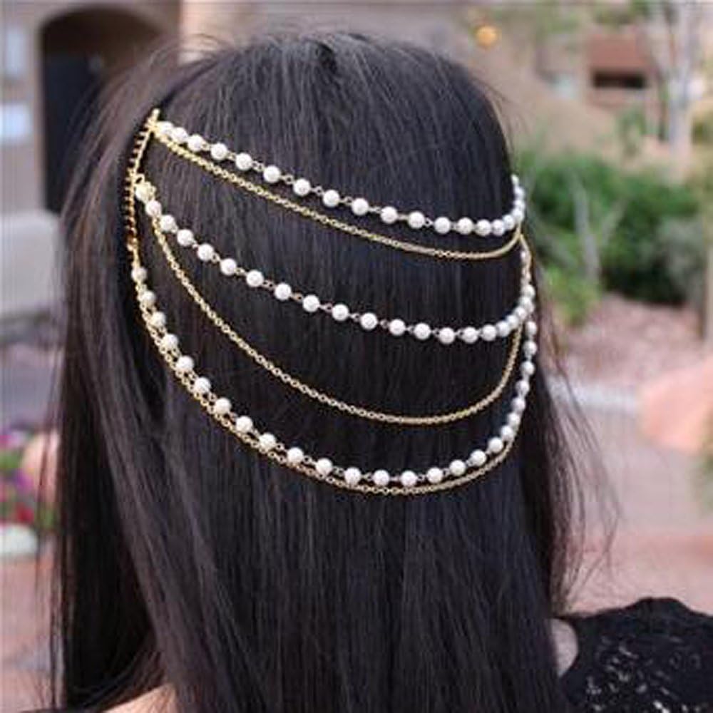 Yean Hair Accessories Combs Head Chain for Women and Girls