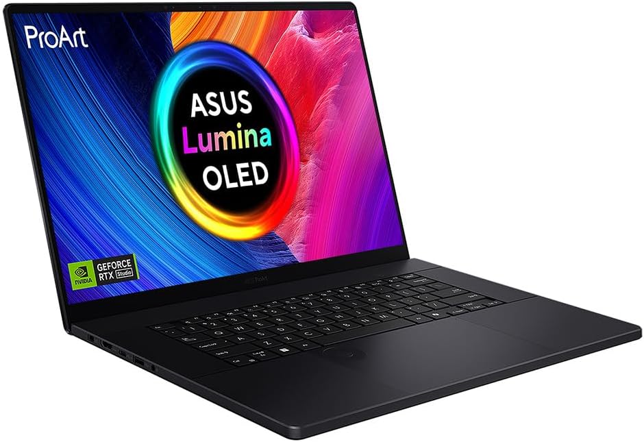 ASUS ProArt 16 H7606WI 16.0" 4K OLED Touchscreen Laptop (AMD Ryzen AI 9 HX 370, NVIDIA GeForce RTX 4070, 64GB RAM, 2TB PCIe SSD, Backlit Keyboard, Windows 11, Wi-Fi 7) Includes...