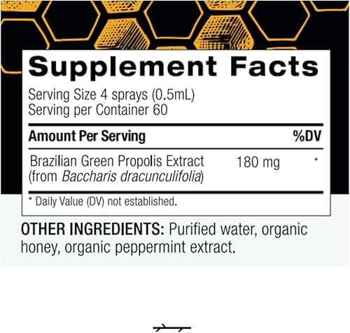 Miniatura 6 de PALO Propóleos en aerosol para garganta Extracto de propóleo verde brasileño, apoyo inmunológico natural y alivio del dolor de garganta,