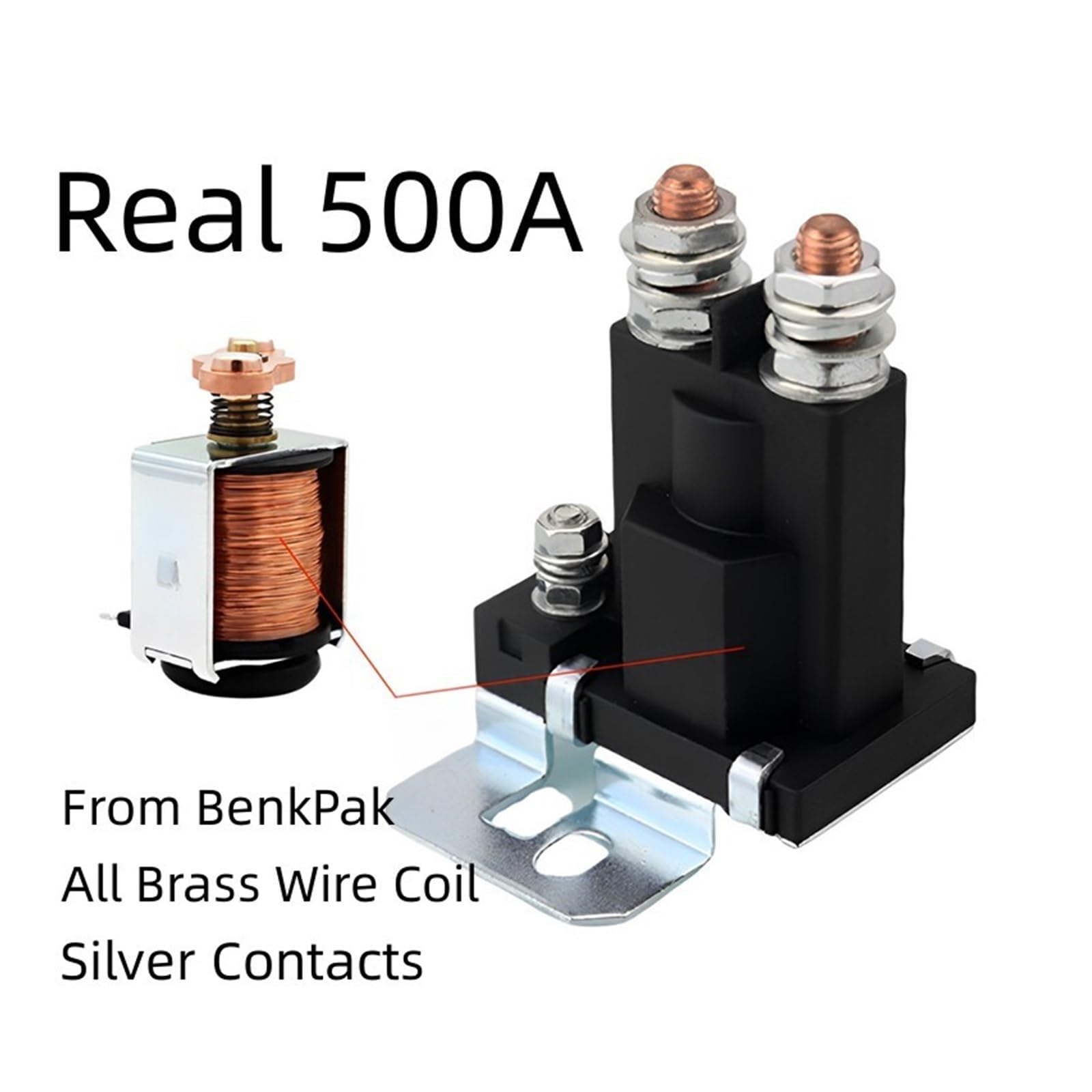 Contattore relè di Avvio Automatico for Auto SPST a 4 Pin 12V/24VDC 500A Controllo di disconnessione isolatore di Doppia Batteria (Size : DC24V)