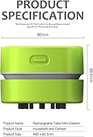 Vista 2 de ODISTAR Aspiradora de Escritorio, Mini Barredora de Polvo de Mesa, Ahorro de Energía con Función de Apagado Automático, Alta Resistencia hasta 400