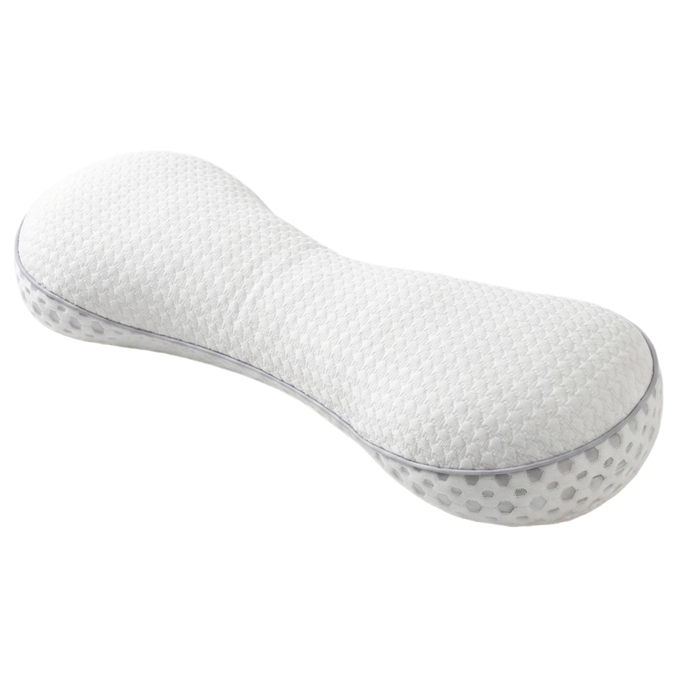 Yvocuyn Buckwheat Neck Pillow - Ergonomic Curved Neck Support, Buckwheat Pillow for Back and Side Sleepers(white)