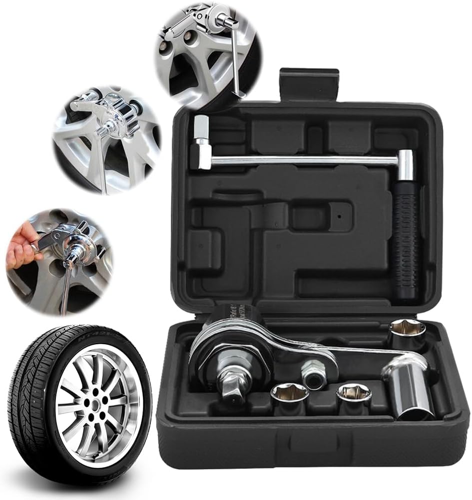 ETOYA Torque Multiplier Wrench Set, Lug Nut Removal Tool, 1:16 Labor Saving Heavy Duty Lug Nut Remover Wrench Set, Tire Changing Kit 1/2" Driver with 17mm/19mm/21mm Sockets, for Most Vehicles